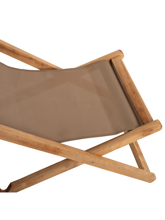 Deckchair Limnos Wooden Natural Mocha 55.5x97x82cm