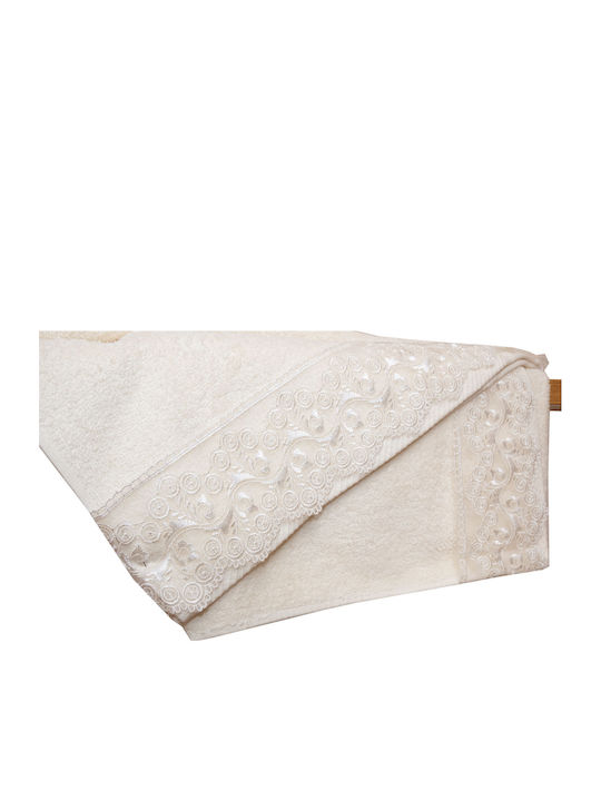 Viopros Wedding Time Set Handtücher für Bräute mit 2 Kissenbezügen mit Spitze x