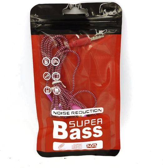 Super Bass In-ear Handsfree Ακουστικά με Βύσμα 3.5mm Μπλε