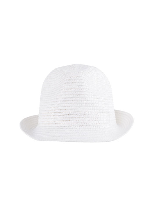 Brims and Trims Παιδικό Καπέλο Καβουράκι Ψάθινο Λευκό