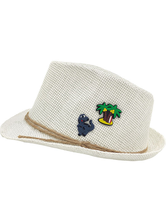 Gift-Me Παιδικό Καπέλο Καβουράκι Ψάθινο Λευκό