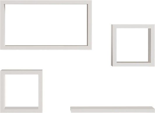 Shelf Wall Babine White 84x15x44cm