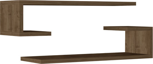 Ράφια Eldo Καρυδί (2τμχ) 60x19.6x15εκ.