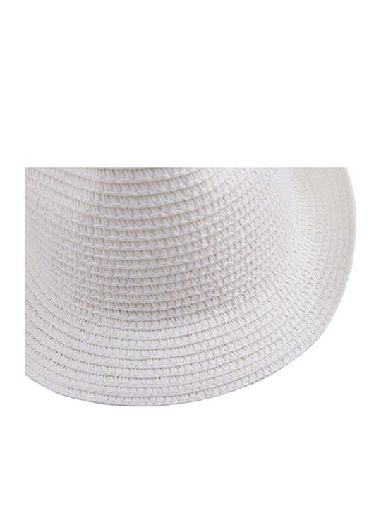 Brims and Trims Kids' Hat Fedora Straw White