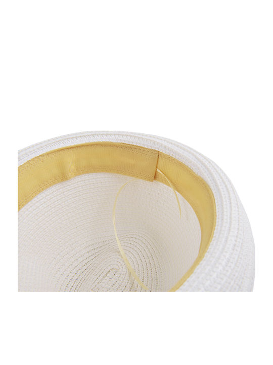 Brims and Trims Kids' Hat Fedora Straw White