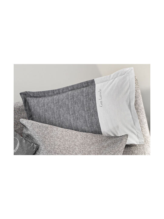 Guy Laroche Pillowcase Set Oxford Grey 50x70cm.