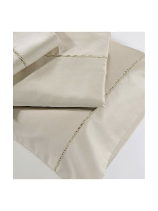 Down Town Home S250 Pillowcase Set Oxford 03 Sand 52x75cm.