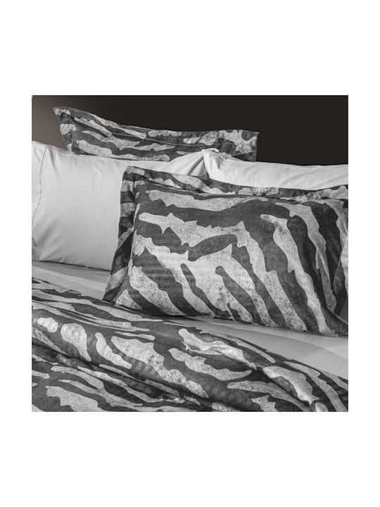 Guy Laroche Tribal Pillowcase Set Oxford Anthracite 50x70cm.