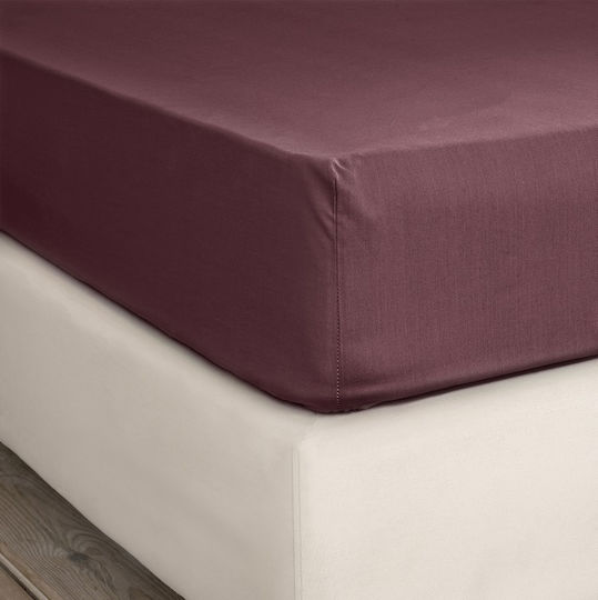 Nima Unicolors Σετ Μαξιλαροθήκες με Φάσα Deep Bordeaux 52x72εκ.