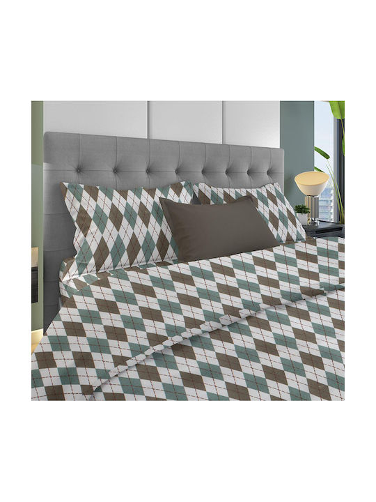 Dimcol Diamond Pillowcase with Envelope Cover 329 Petrol 50x70cm.