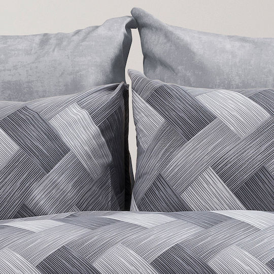 Dimcol Алкмини Калъфка за Възглавница с корица за плик 452 Grey 50x70см.