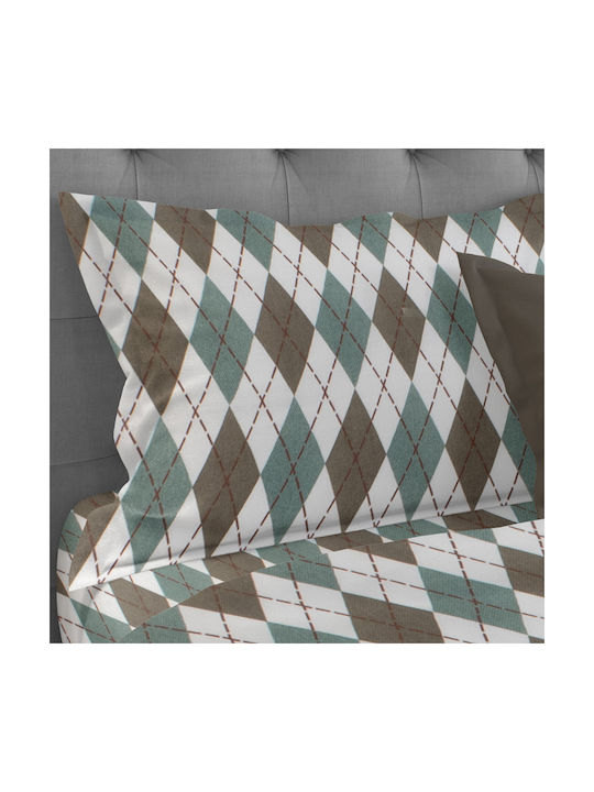 Dimcol Diamond Pillowcase with Envelope Cover 329 Petrol 50x70cm.