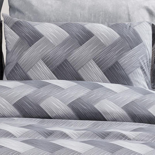 Dimcol Алкмини Калъфка за Възглавница с корица за плик 452 Grey 50x70см.
