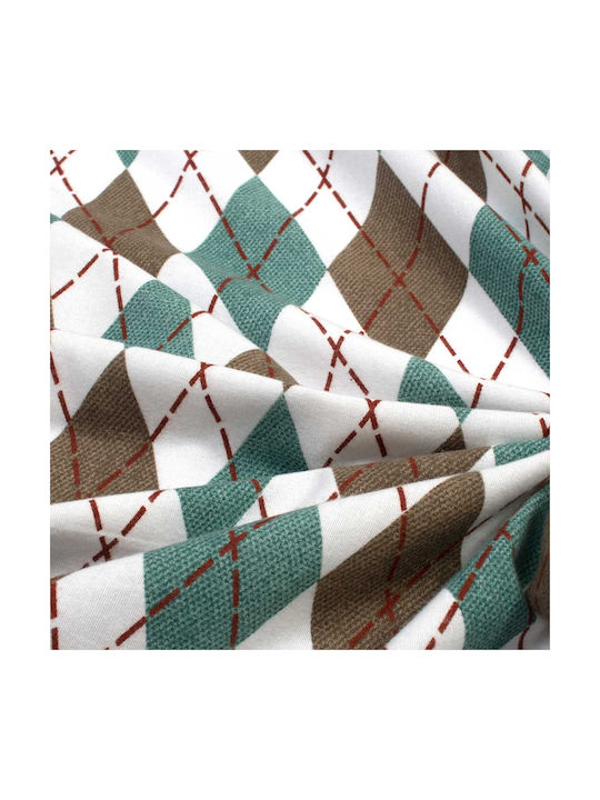 Dimcol Diamond Pillowcase with Envelope Cover 329 Petrol 50x70cm.