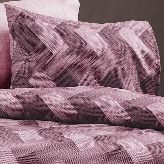 Dimcol Алкмини Калъфка за Възглавница с корица за плик 453 Mauve 50x70см.