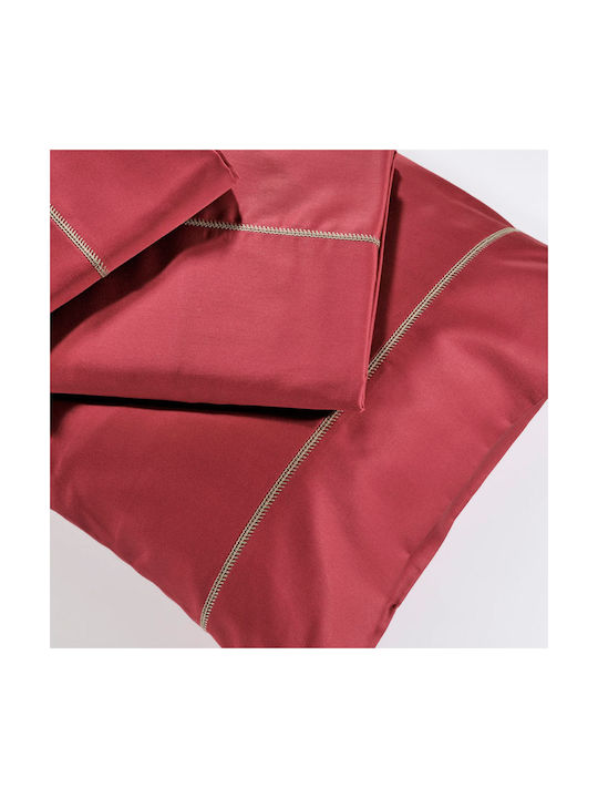 Down Town Home S250 Pillowcase Set with Envelope Cover 09 Red 52x75cm.