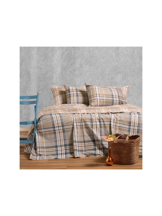 Melinen Jonas Pillowcase Set with Envelope Cover Stone Blue 50x70cm.