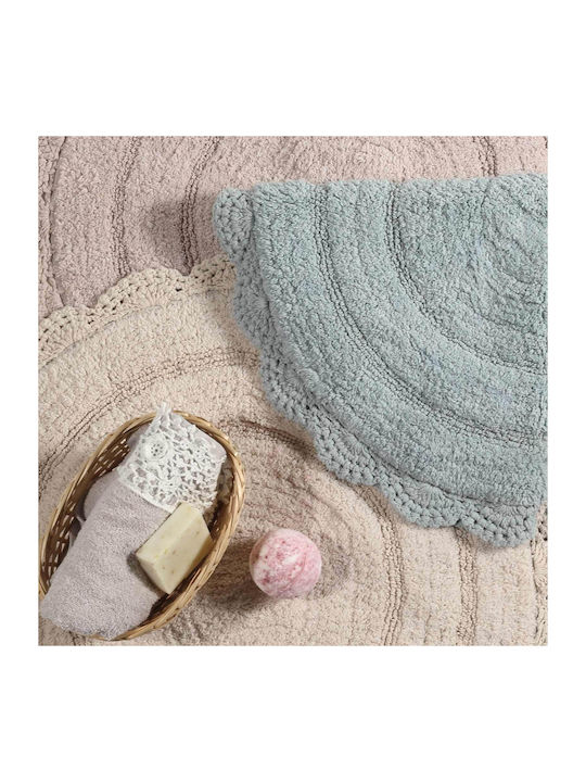 Das Home Bath Mat Cotton Round 0635 420760900635 Blue Width 60cm