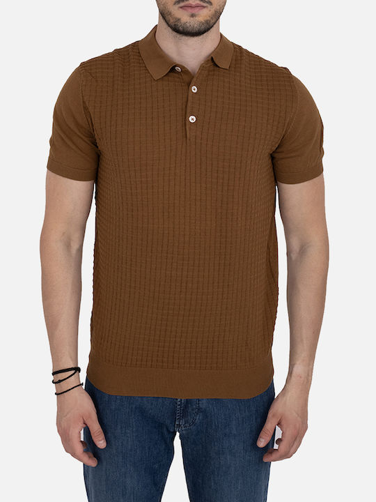 Conte Of Florence Herren Kurzarmshirt Polo BROWN 6550038U-263