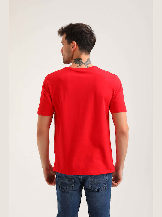 New World Polo T-shirt Bărbătesc cu Mânecă Scurtă Red