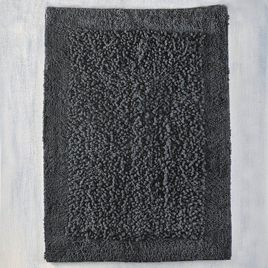 Rythmos Badematte Baumwolle Rechteckig Rimmon 120-136-021 Charcoal 50x80cm