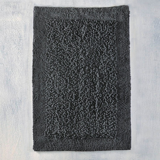Rythmos Badematte Baumwolle Rechteckig Rimmon 120-136-021 Charcoal 50x80cm