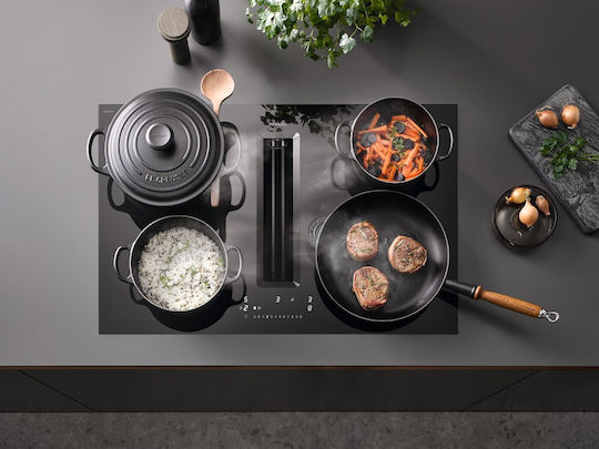 Miele Επαγωγική Εστία Αυτόνομη με Απορροφητήρα & Λειτουργία Κλειδώματος 80x52εκ.