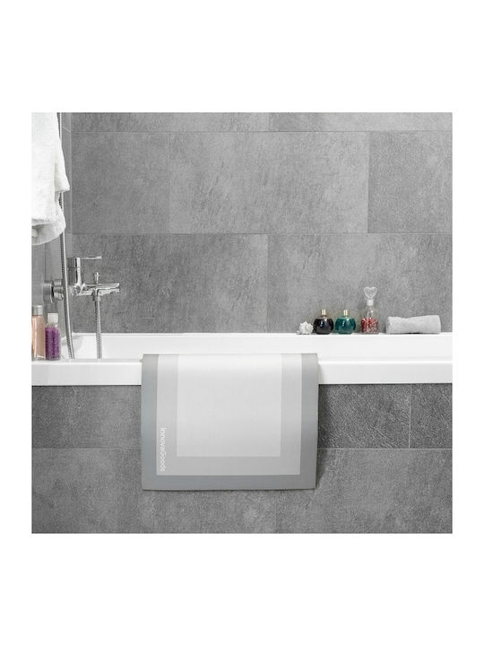 InnovaGoods Rutschfest Badematte Synthetisch,Polyester/Cotton/Leather Rechteckig Thrymat V0103817 Gray 40x60cm