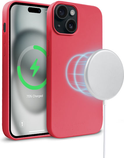 Crong Color Back Cover Σιλικόνης Ροζ (iPhone 15)