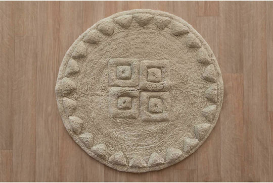 Palamaiki Covoraș de Baie Bumbac Rotund Maya 9-100543-001 Cloud Φ70cm