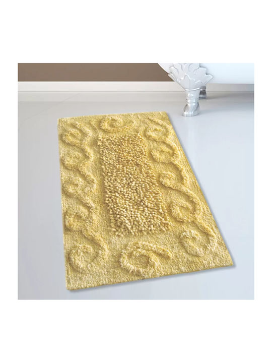 San Lorentzo Bath Mat Cotton Spiral 2110 LEMON Yellow 45x70cm