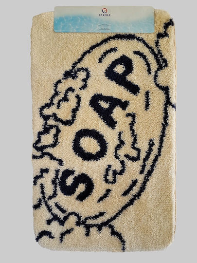 Sorema Бански Килим Soap Екрю 60x100см