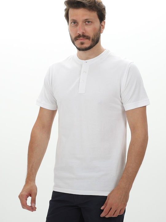 Van Hipster Men's Short Sleeve Blouse Polo White