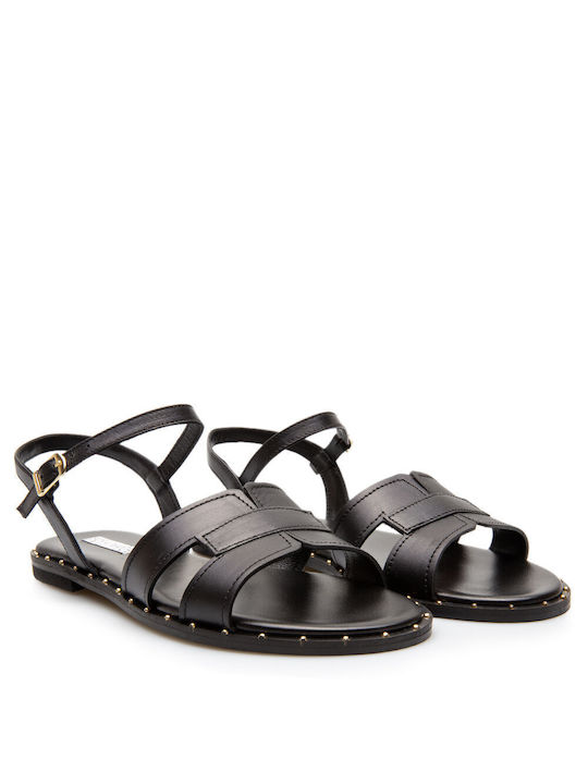 Sofia Manta Damen Flache Sandalen in Schwarz Farbe