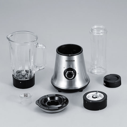 Severin Μπλέντερ με Γυάλινη Κανάτα 1 lt 500W Inox 7971