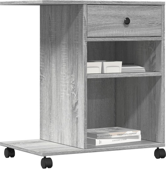 Suport pentru imprimantă cu rotile, gri Sonoma, 60x40x68.5 cm, 840644, gri
