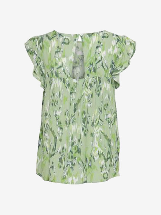 ICHI Women's Blouse Green