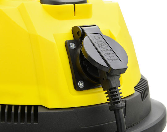 Geko Прахосмукачка За Мокро/Сухо Почистване 1800W С Пластмасов Контейнер 25л Жълта