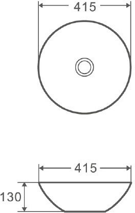 Karag Countertop Sink Porcelain 41.5x41.5x13cm White