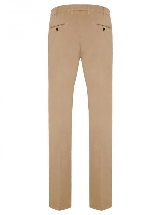 Canali Men's Trousers Elastic Beige