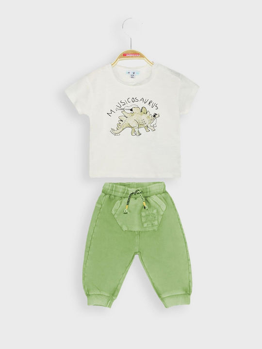 Energiers Kids Set with Pants Summer 2pcs White