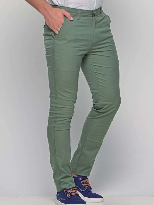 NYT Men's Trousers Chino in Slim Fit GREEN