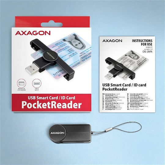 Axagon Pocketreader Usb-a Id Card Reader