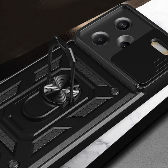 Techsuit Camshield Back Cover Πλαστικό / Σιλικόνης Μαύρο (Xiaomi Redmi Note 13 Pro+ - Techsuit CamShield Series)