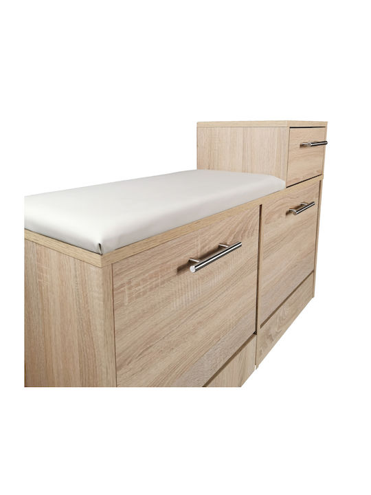 Wooden Shoe Organizer Beige 94.5x31x56.5cm