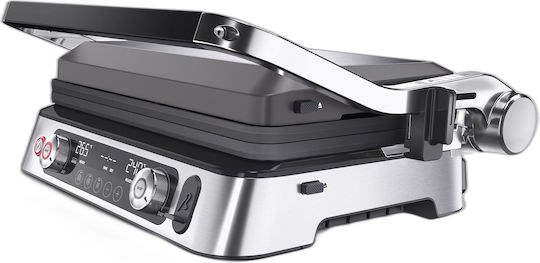 Braun MultiGrill 9 Pro Tabletop Electric Grill Ribbed Plate 2200W with Lid and Adjustable Thermostat 37cmx23cmcm