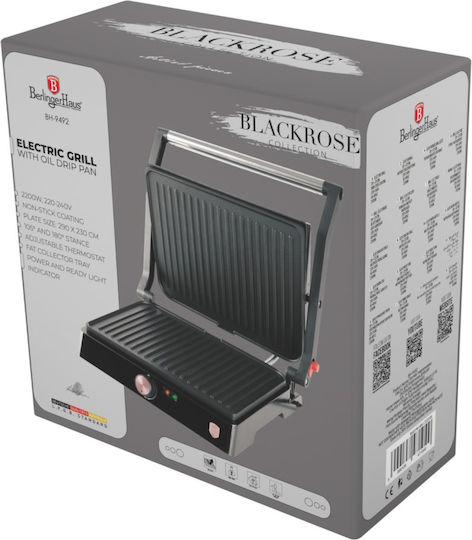 Berlinger Haus Τοστιέρα για 4 Τοστ 2200W Black Rose