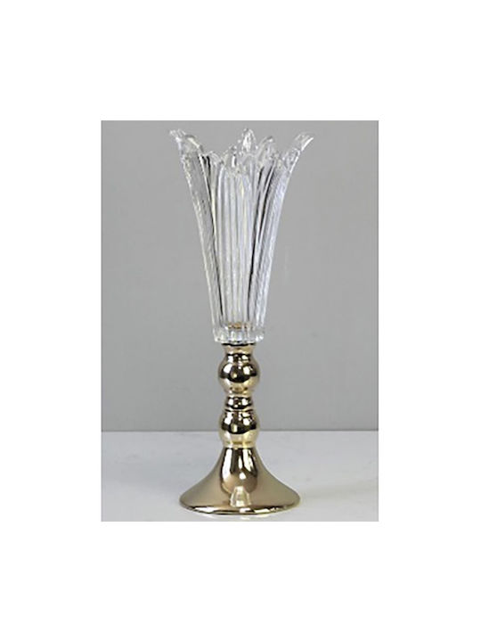 Iliadis Decorative Vase Gold 16x16x38cm