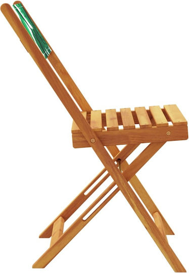 Outdoor Chair Wooden Masif Akakiaia 2pcs 38x32.5x85cm