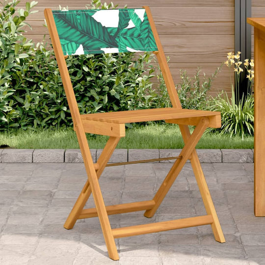 Outdoor Chair Wooden Masif Akakiaia 2pcs 38x32.5x85cm